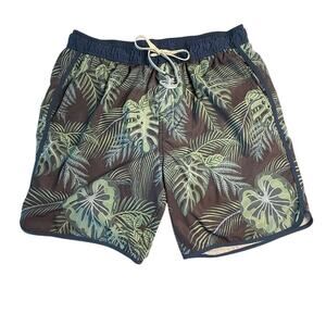Fair Harbor XL Tropical Swim Trunks Recycled Fabric Drawstring Lined